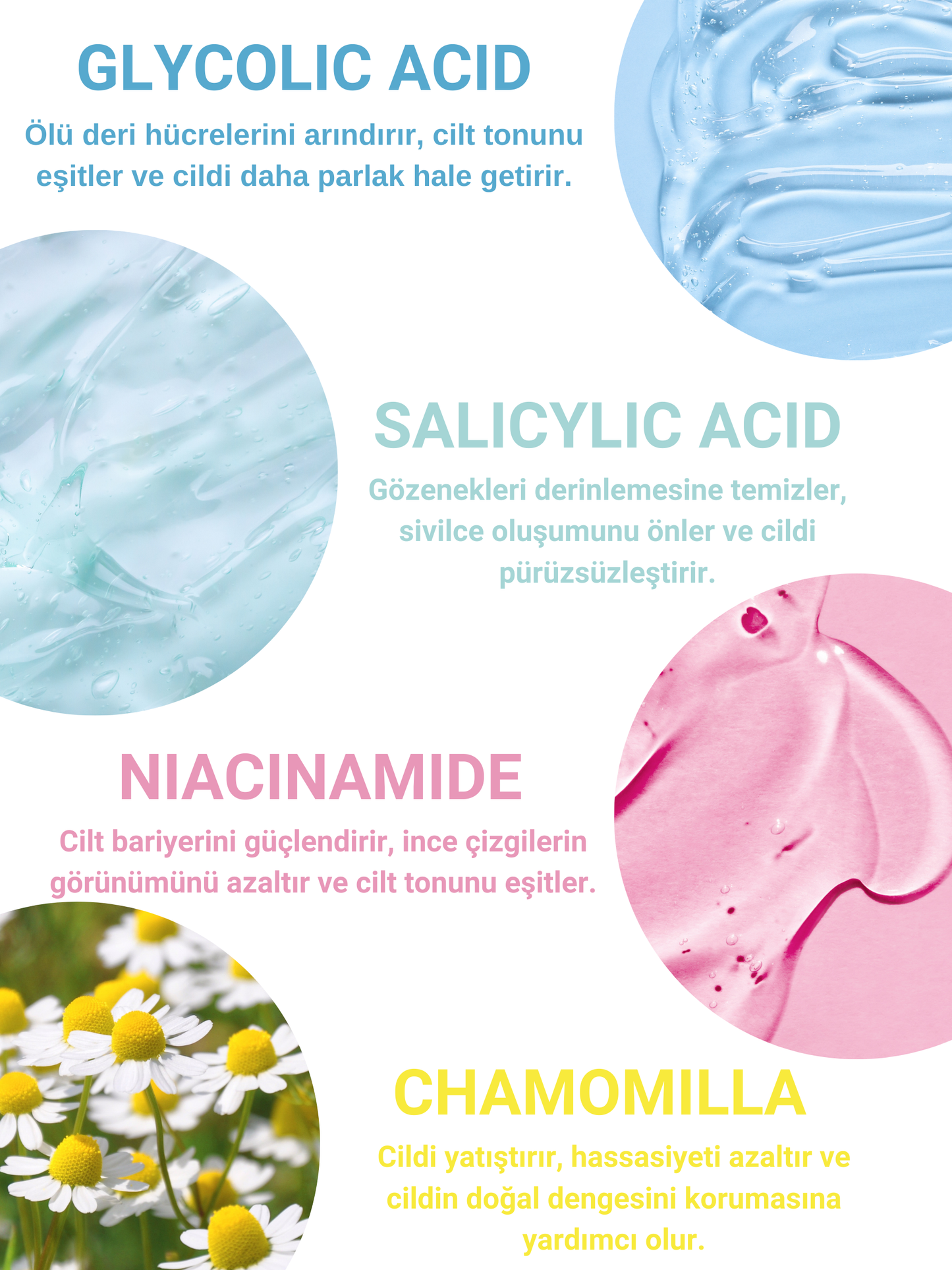 The Vivia Canlandırıcı, Gözenek Sıkılaştırıcı ve Leke Karşıtı Glikolik Asit Tonik Tüm Cilt Tipleri 200 ml