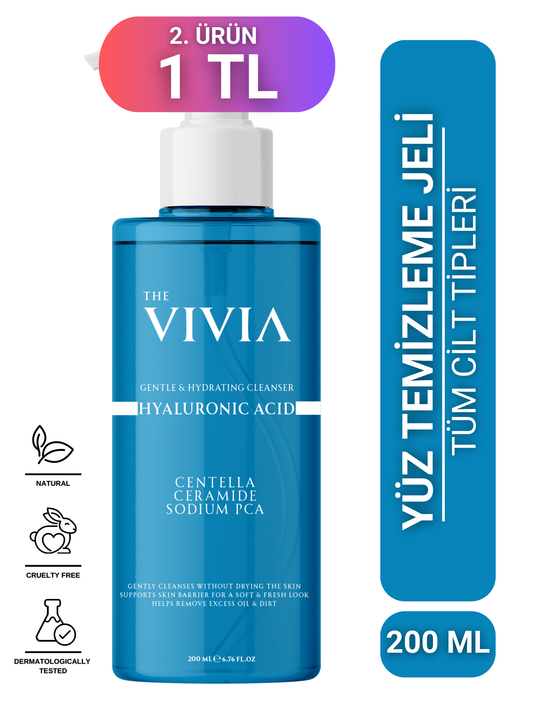 The Vivia Sebum Dengeleyici, ve Siyah Nokta Karşıtı Yüz Temizleme Jeli Tüm Cilt Tipleri 200 ml