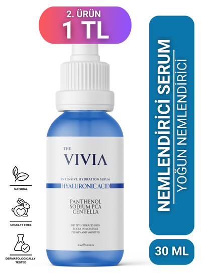The Vivia Yoğun Nemlendirici, Dolgunlaştırıcı, Yenileyici ve Onarıcı Cilt Serumu Hyaluronic Acid, 30 ml