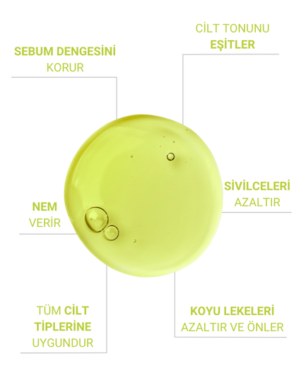 The Vivia Siyah Nokta, Sivilce ve Akne Karşıtı, Gözenek Sıklaştırıcı Cilt Serumu Pelargonium Niacinamide Hyaluronic Acid Panthenol 30 ml
