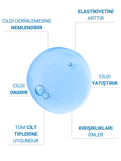 The Vivia Yoğun Nemlendirici, Dolgunlaştırıcı, Yenileyici ve Onarıcı Cilt Serumu Hyaluronic Acid, 30 ml
