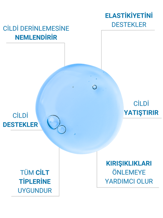 The Vivia Yoğun Nemlendirici, Dolgunlaştırıcı, Bariyer Destekleyici Cilt Serumu Hyaluronic Acid, 30 ml