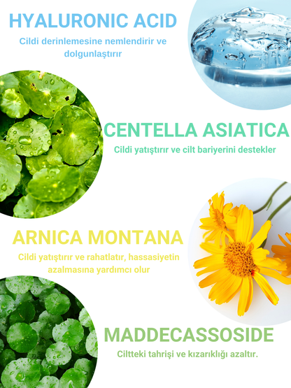 The Vivia Yoğun Bakım ve Nemlendirici Bariyer Destekleyici Cica Krem Madecassoside, Hyaluronik Asit 50 ml