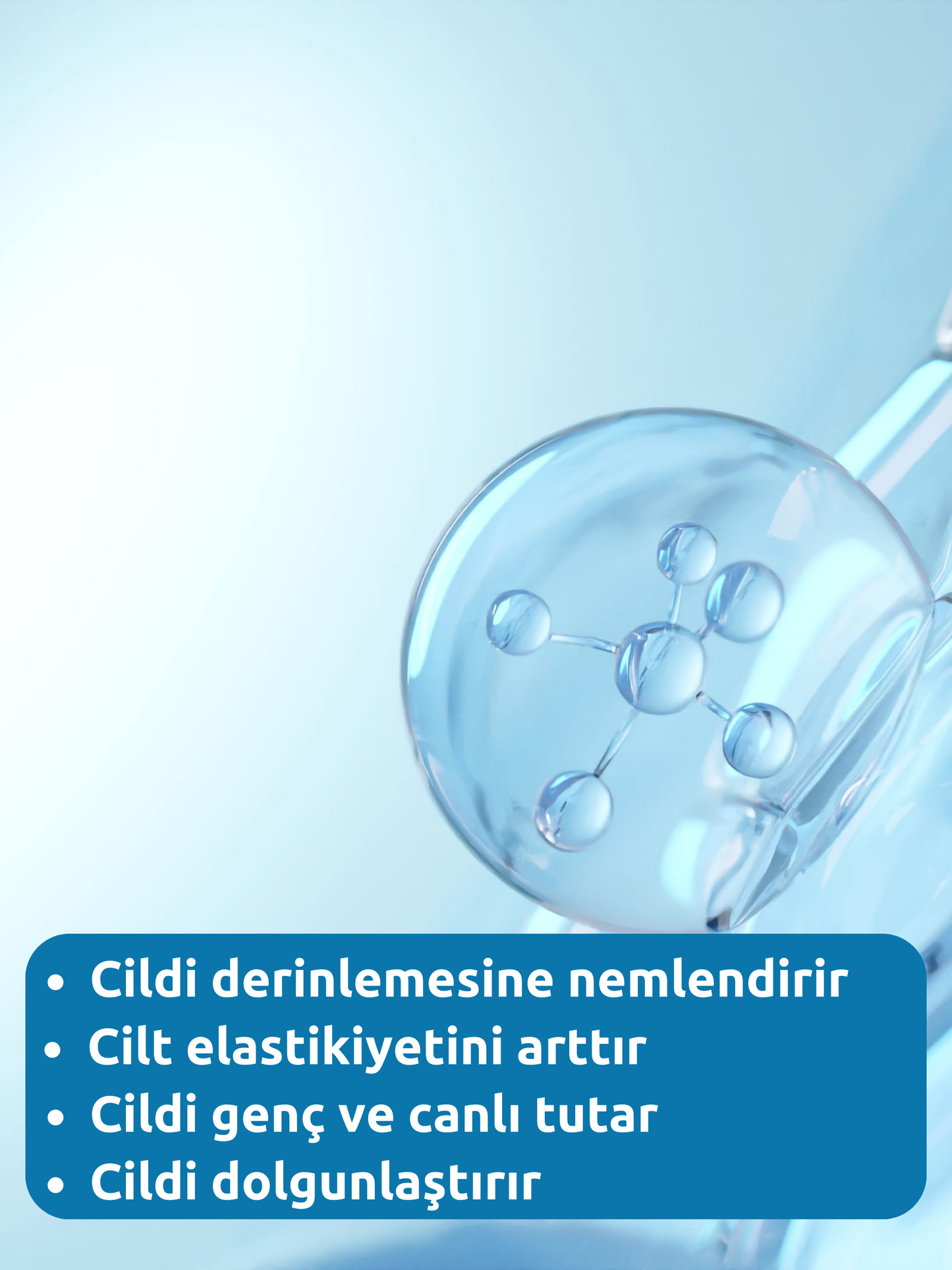The Vivia Yoğun Nemlendirici, Dolgunlaştırıcı, Yenileyici ve Onarıcı Cilt Serumu Hyaluronic Acid, 30 ml