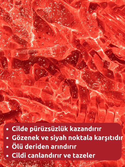 The Vivia Canlandırıcı, Cilt Tonu Eşitleyici, Tazeleyici, Gözenek Sıklaştırıcı Peeling Serum AHA & BHA, 30 ml