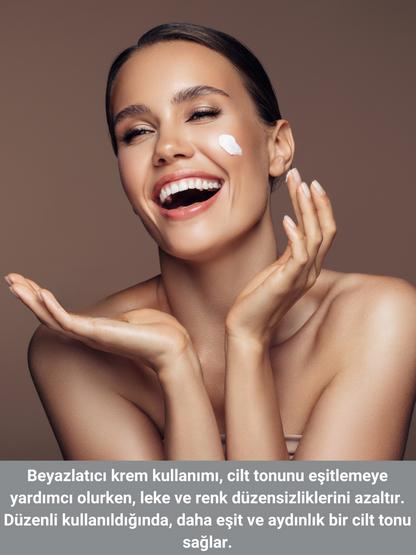 The Vivia Cilt Beyazlatıcı Aydınlatıcı Leke Karşıtı Krem Arbutin, Kojik Asit, Niasinamid, Kolajen, Glutatyon 50 Ml